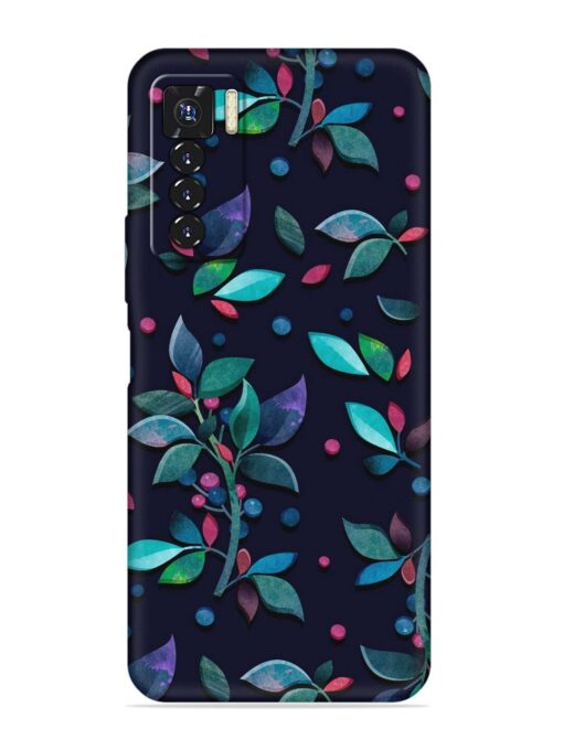 Decorative Watercolor Flower Embossed Soft Silicone Case for Tecno Camon 17 Pro Zapvi