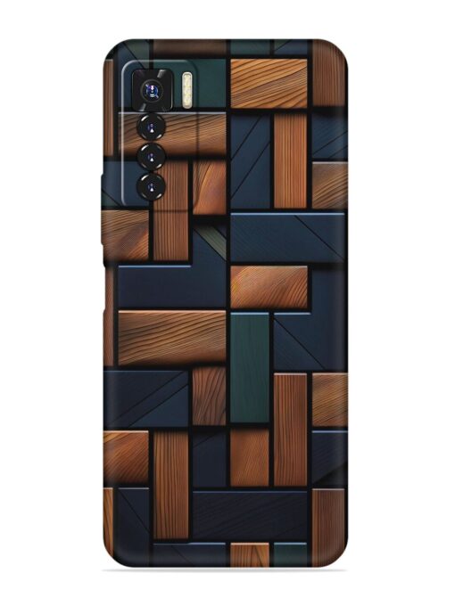 Wooden Background Cubes Embossed Soft Silicone Case for Tecno Camon 17 Pro Zapvi