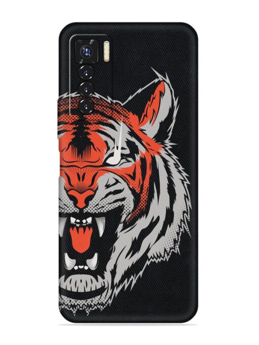 Tiger Aggression Embossed Soft Silicone Case for Tecno Camon 17 Pro