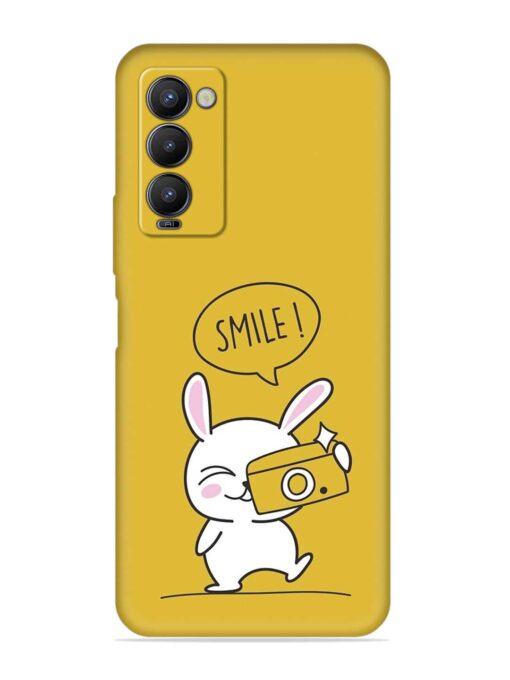 Hey Smile Please Embossed Soft Silicone Case for Tecno Camon 18 Zapvi