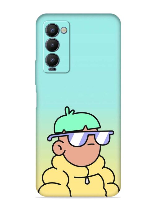 Doodles Cool Character Embossed Soft Silicone Case for Tecno Camon 18 Zapvi