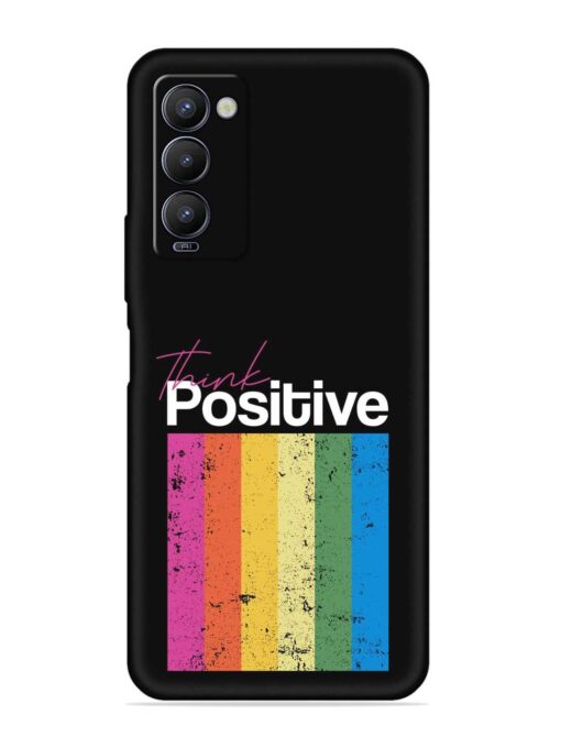 Think Positive Typography Embossed Soft Silicone Case for Tecno Camon 18 Zapvi