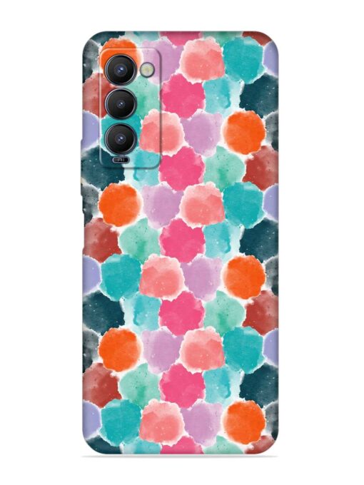 Colorful Seamless Pattern Embossed Soft Silicone Case for Tecno Camon 18 Zapvi