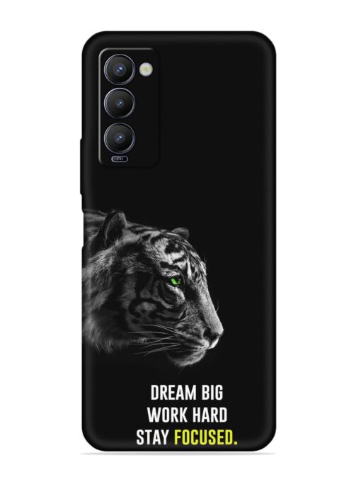 Dream Big Work Hard Embossed Soft Silicone Case for Tecno Camon 18 Zapvi