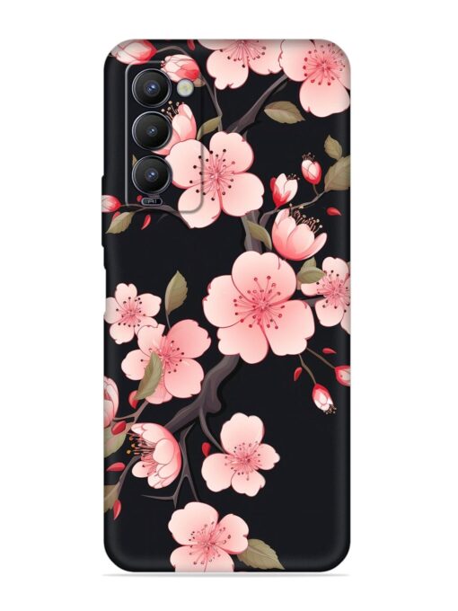 Cherry Blossom Embossed Soft Silicone Case for Tecno Camon 18 Zapvi