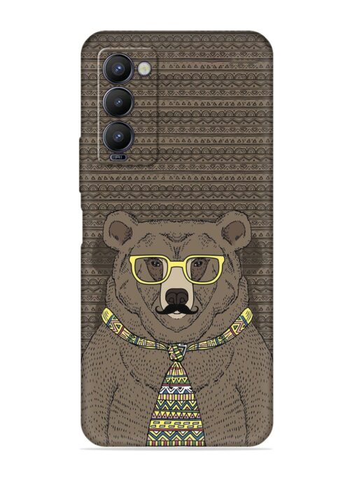 Grizzly Bear Embossed Soft Silicone Case for Tecno Camon 18