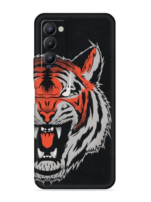 Tiger Aggression Embossed Soft Silicone Case for Tecno Camon 18 Zapvi