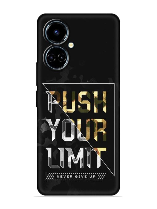 Push Your Limits Embossed Soft Silicone Case for Tecno Camon 19 Zapvi