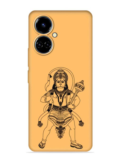 Indian God Hanuman Embossed Soft Silicone Case for Tecno Camon 19 Zapvi