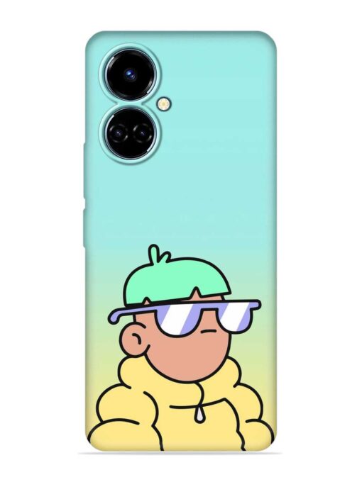 Doodles Cool Character Embossed Soft Silicone Case for Tecno Camon 19 Zapvi