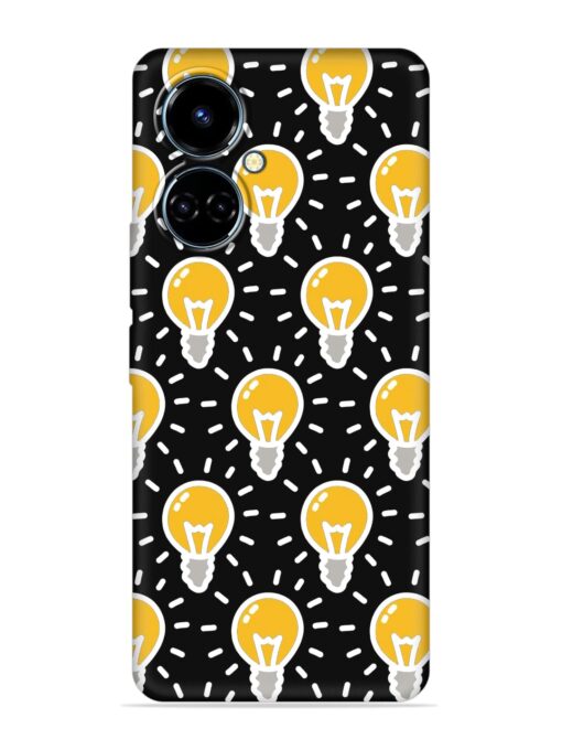 Light Bulb Seamless Embossed Soft Silicone Case for Tecno Camon 19 Zapvi