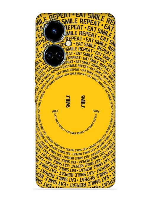 Smiley Embossed Soft Silicone Case for Tecno Camon 19 Zapvi