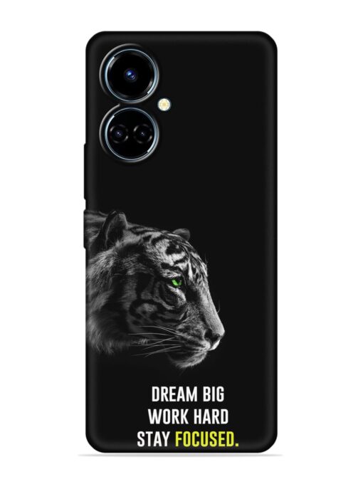 Dream Big Work Hard Embossed Soft Silicone Case for Tecno Camon 19 Zapvi