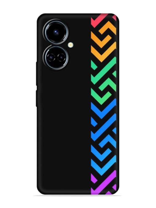 Colorshape Stripes Embossed Soft Silicone Case for Tecno Camon 19 Zapvi