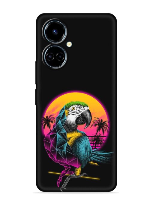 Rad Parrot Embossed Soft Silicone Case for Tecno Camon 19 Zapvi