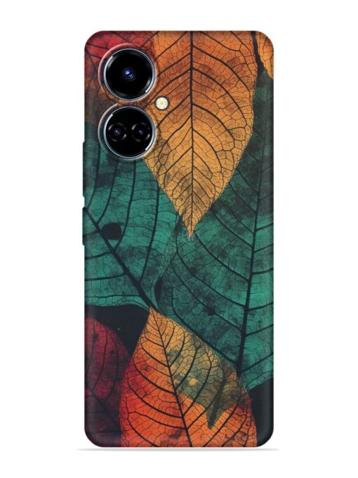 Leaves Artwork Embossed Soft Silicone Case for Tecno Camon 19 Zapvi