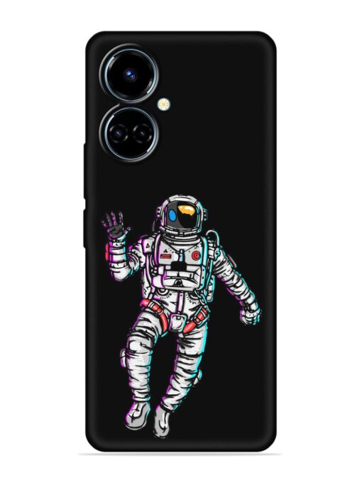 Spaceman Embossed Soft Silicone Case for Tecno Camon 19 Zapvi