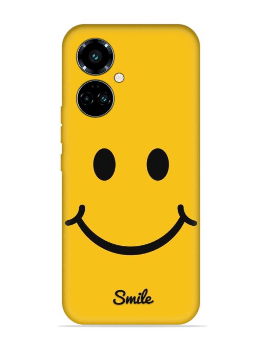 Yellow Smiley Embossed Soft Silicone Case for Tecno Camon 19 Pro (5G) Zapvi