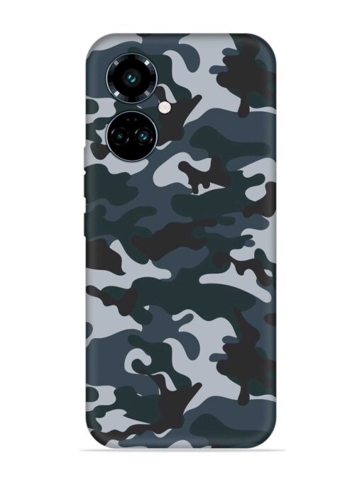 Dark Blue Army Military Art Embossed Soft Silicone Case for Tecno Camon 19 Pro (5G) Zapvi