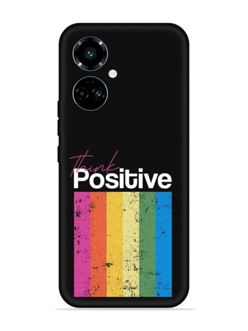 Think Positive Typography Embossed Soft Silicone Case for Tecno Camon 19 Pro (5G) Zapvi