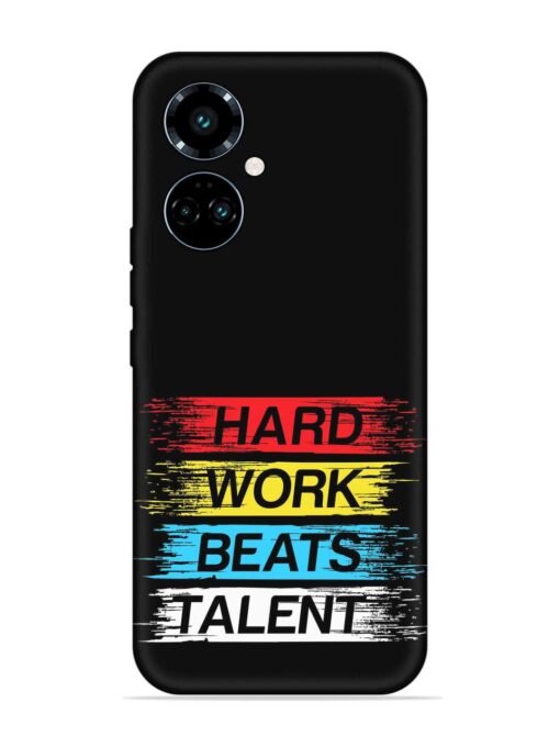 Hard Work Beats Embossed Soft Silicone Case for Tecno Camon 19 Pro (5G) Zapvi