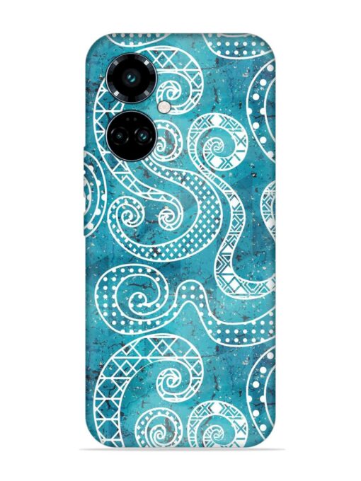 Vintage Curved Seamless Embossed Soft Silicone Case for Tecno Camon 19 Pro (5G)