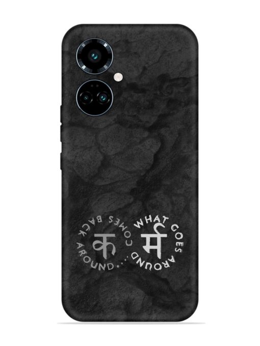 Karma Hindi Word Embossed Soft Silicone Case for Tecno Camon 19 Pro (5G) Zapvi