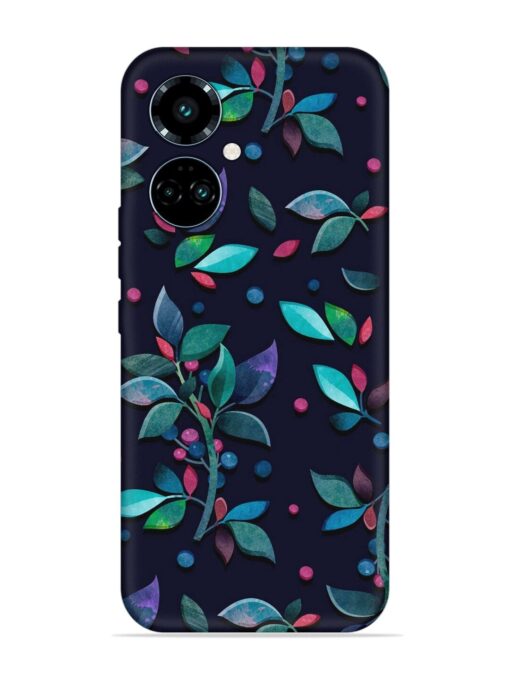 Decorative Watercolor Flower Embossed Soft Silicone Case for Tecno Camon 19 Pro (5G) Zapvi