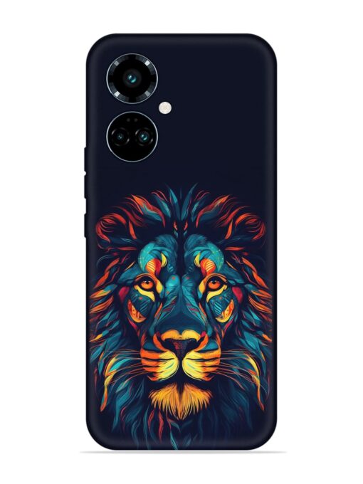 Colorful Lion Embossed Soft Silicone Case for Tecno Camon 19 Pro (5G) Zapvi