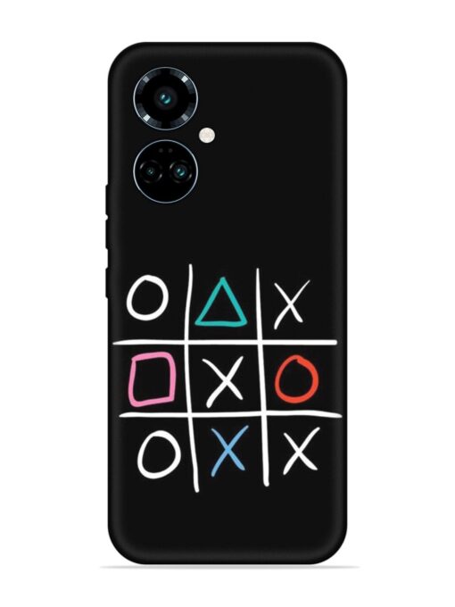 Super Neon Tic-Tac-Toe Embossed Soft Silicone Case for Tecno Camon 19 Pro (5G) Zapvi