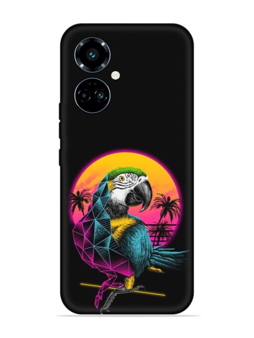 Rad Parrot Embossed Soft Silicone Case for Tecno Camon 19 Pro (5G)