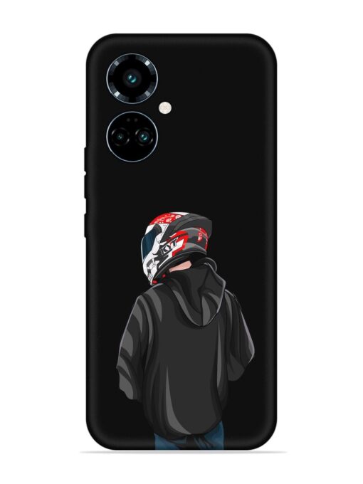 Motorcycle Rider Embossed Soft Silicone Case for Tecno Camon 19 Pro (5G) Zapvi