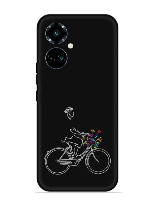 Minimalist Cycle Art Embossed Soft Silicone Case for Tecno Camon 19 Pro (5G) Zapvi