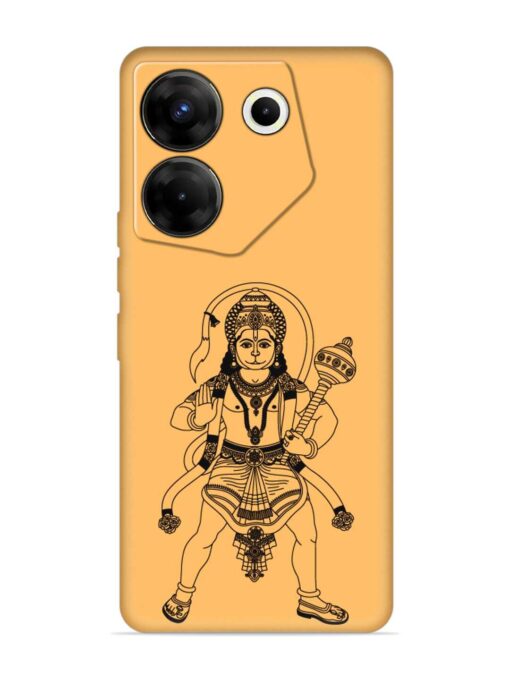 Indian God Hanuman Embossed Soft Silicone Case for Tecno Camon 20 Pro (5G) Zapvi