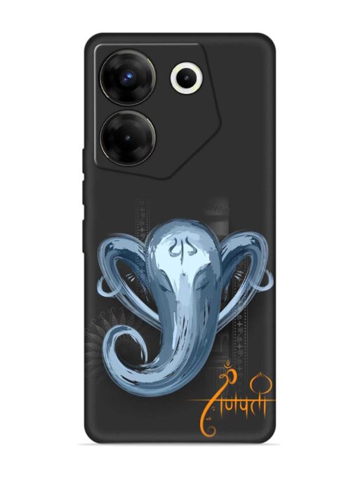 Illustration Lord Ganpati Embossed Soft Silicone Case for Tecno Camon 20 Pro (5G) Zapvi