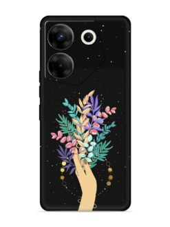 Flower On Hand Embossed Soft Silicone Case for Tecno Camon 20 Pro (5G)