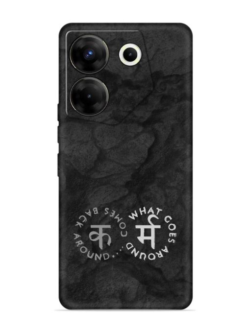 Karma Hindi Word Embossed Soft Silicone Case for Tecno Camon 20 Pro (5G) Zapvi