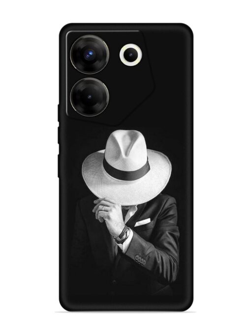 Men Under Hat Embossed Soft Silicone Case for Tecno Camon 20 Pro (5G)