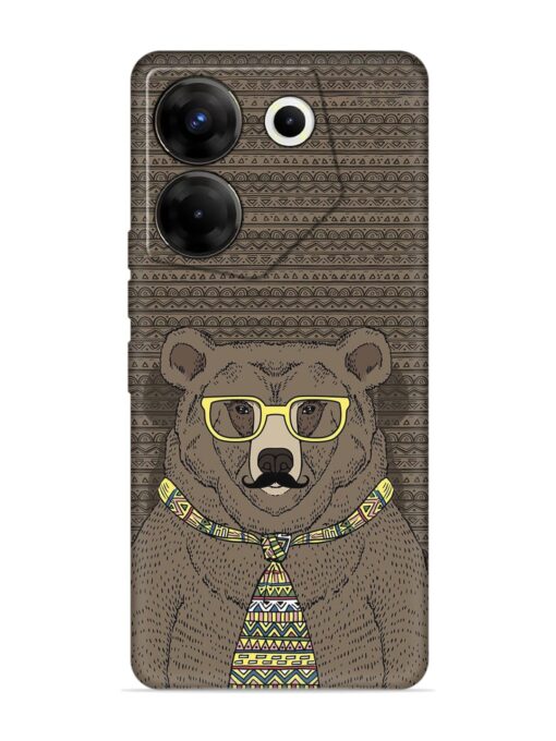 Grizzly Bear Embossed Soft Silicone Case for Tecno Camon 20 Pro (5G) Zapvi