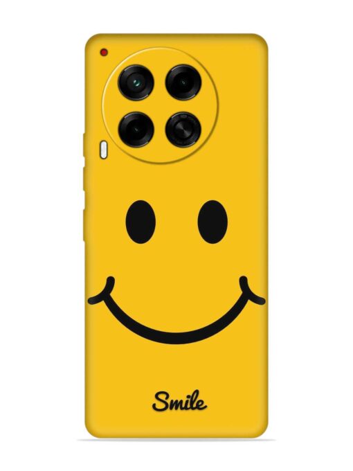 Yellow Smiley Embossed Soft Silicone Case for Tecno Camon 30 (5G) Zapvi