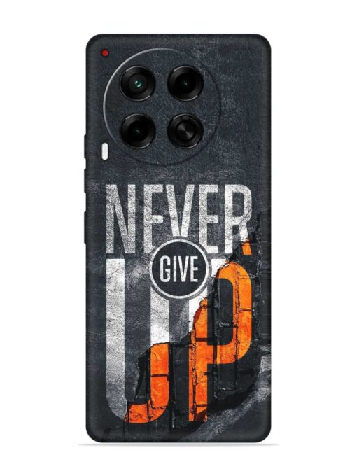 Never Give Up Embossed Soft Silicone Case for Tecno Camon 30 (5G)