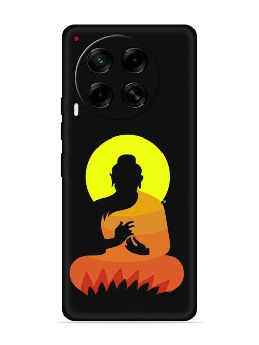 Buddha Art Black Embossed Soft Silicone Case for Tecno Camon 30 (5G) Zapvi