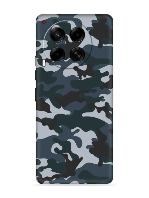 Dark Blue Army Military Art Embossed Soft Silicone Case for Tecno Camon 30 (5G) Zapvi