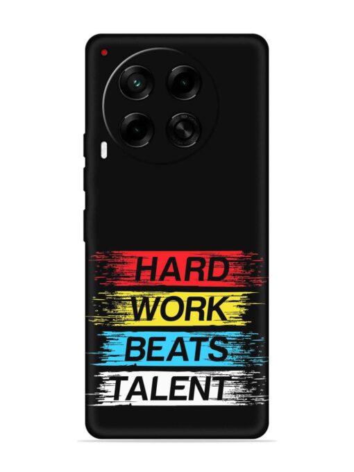 Hard Work Beats Embossed Soft Silicone Case for Tecno Camon 30 (5G) Zapvi