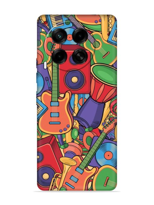 Colorful Music Art Embossed Soft Silicone Case for Tecno Camon 30 (5G) Zapvi