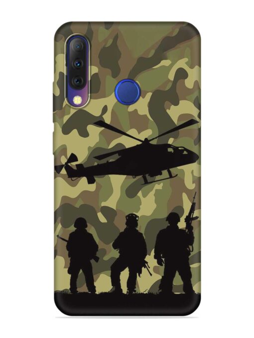 Army Heros Embossed Soft Silicone Case for Tecno Camon I4 Zapvi