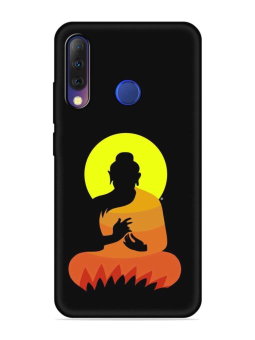 Buddha Art Black Embossed Soft Silicone Case for Tecno Camon I4 Zapvi