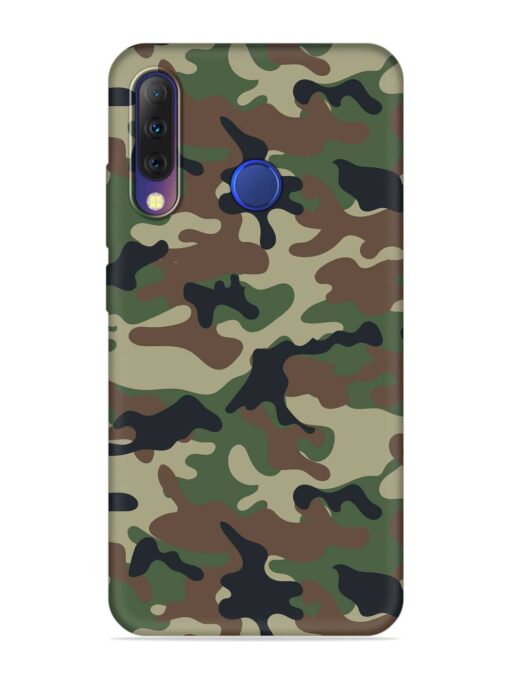 Army Military Camouflage Dark Green Embossed Soft Silicone Case for Tecno Camon I4 Zapvi