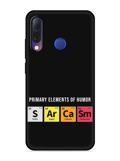 Primary Elements Humor Embossed Soft Silicone Case for Tecno Camon I4 Zapvi