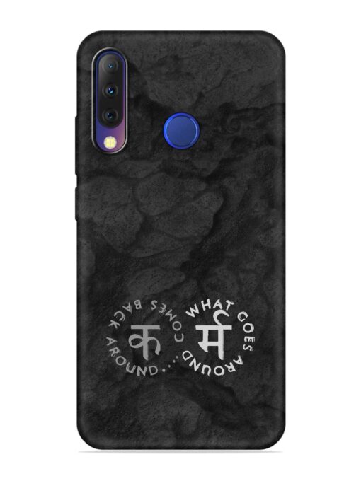 Karma Hindi Word Embossed Soft Silicone Case for Tecno Camon I4 Zapvi